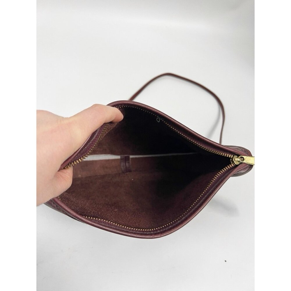 Classic Leather Crossbody Bag in Deep Burgundy - Picture 5 of 13